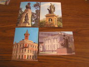 4 почтовых открытки с видами г. Ульяновска